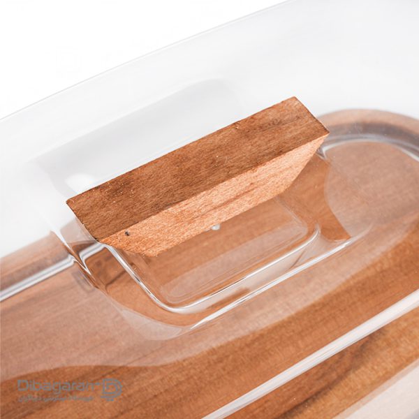 ظرف رولت خوری چوبی یاکا نمای بالا ظرف رولت خوری چوبی یاکا نمای بالا