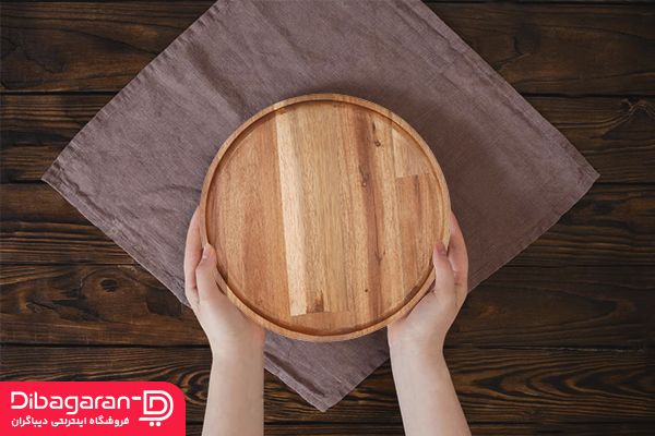 سینی چوبی گرد یاکا مدل آکاسیا