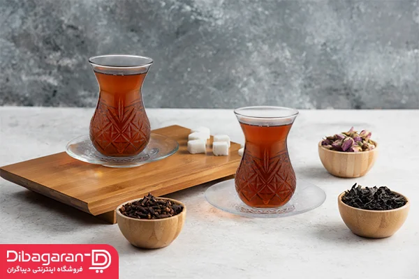 استکان و نعلبکی کمرباریک پاشاباغچه مدل تایملس 6عددی کد 96992