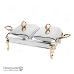 سوفله خوری دوقلو سافینوکس مدل حلقه نگین کد KM500 طلایی