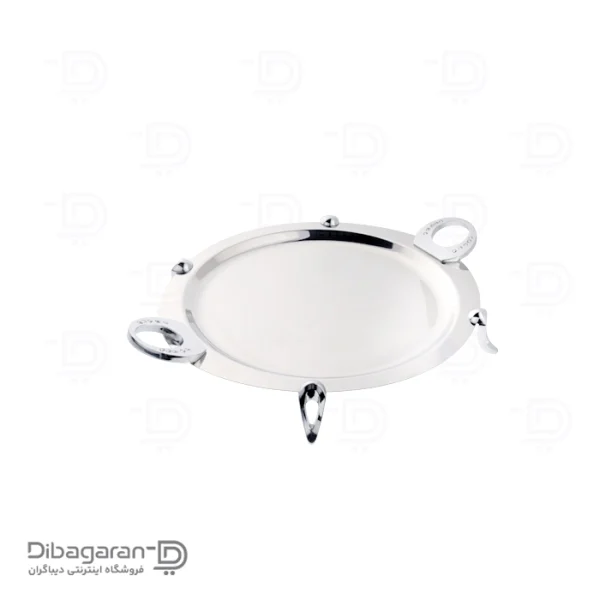 سینی استیل سافینوکس مدل حلقه نگین گرد کد 805 سینی استیل سافینوکس مدل حلقه نگین گرد کد 805 نقرهای