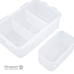 ظرف نگهدارنده لیمون 1 لیتر مدل سه خانه کد 774