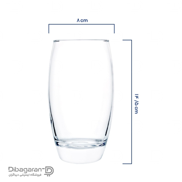 عکس با سایز لیوان پاشاباغچه مدل بارل 6 عددی کد 41020