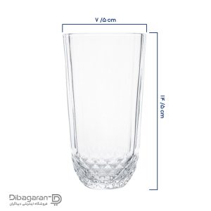 لیوان بلور پاشاباغچه مدل دیونی 6 عددی کد 52770