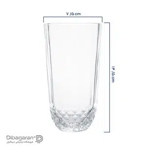 لیوان بلور پاشاباغچه مدل دیونی 6 عددی کد 52770