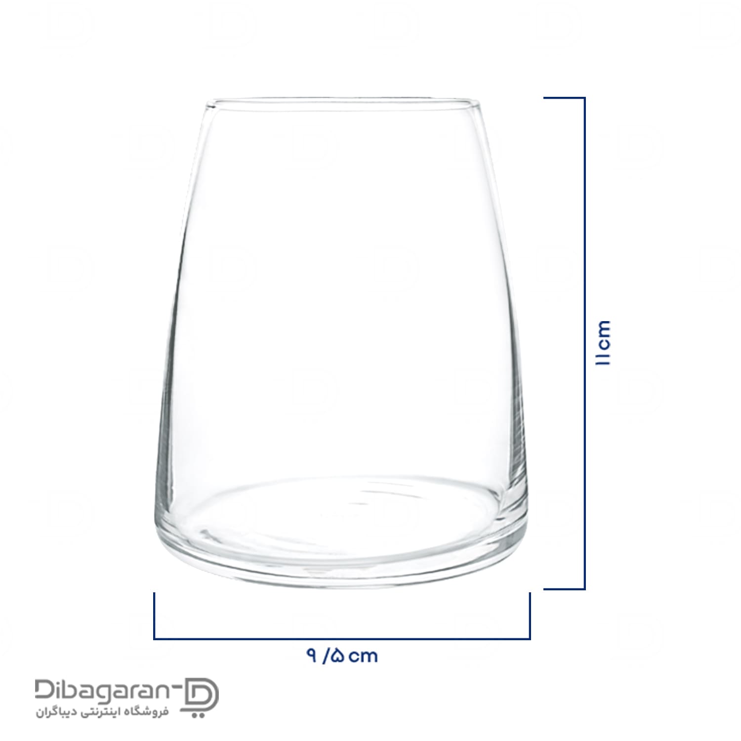 Pashabagche pinot half glass, 4 pieces, code 420332 (6)-min تصویر با ابعاد نیم لیوان پاشاباغچه مدل پینوت 4 عددی کد 420332