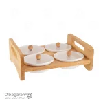 اردو خوری بیضی 4 عددی چوب چینی ریور کد A11-2873