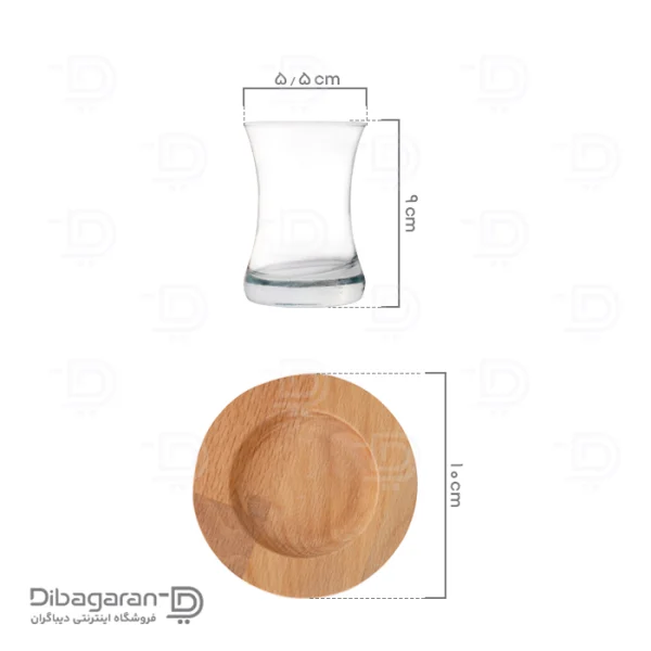 ابعاد سرویس چای خوری 6 نفره ریور 5941