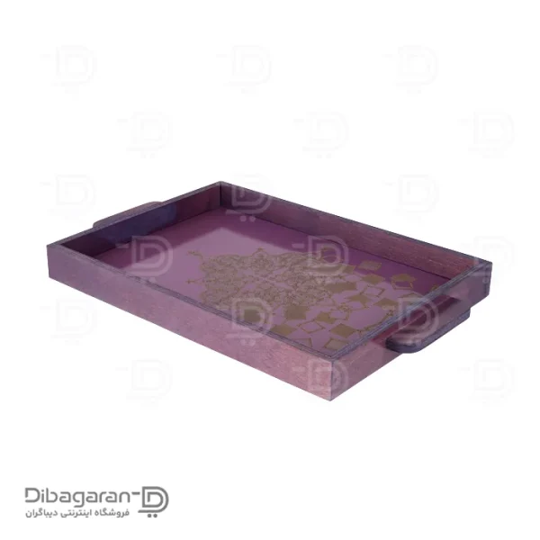 سینی چوبی طرح ترنج ریور کد 2326 (1) سینی چوبی طرح ترنج ریور کد 2326 بنفش