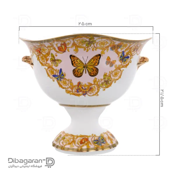 ظرف میوه خوری چینی پایه دار ریما کد 55310 (2) ابعاد ظرف میوه خوری چینی پایه دار ریما کد 55310