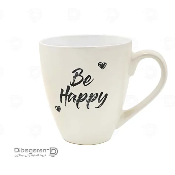 ماگ سرامیکی تکست دار Be Happy