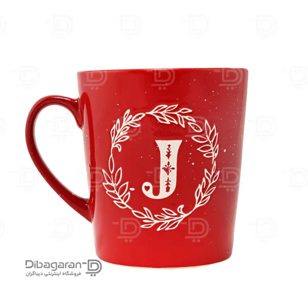 ماگ سرامیکی حروف اول اسم J
