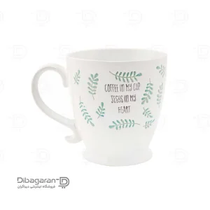 ماگ سرامیکی طرح برگ برجسته
