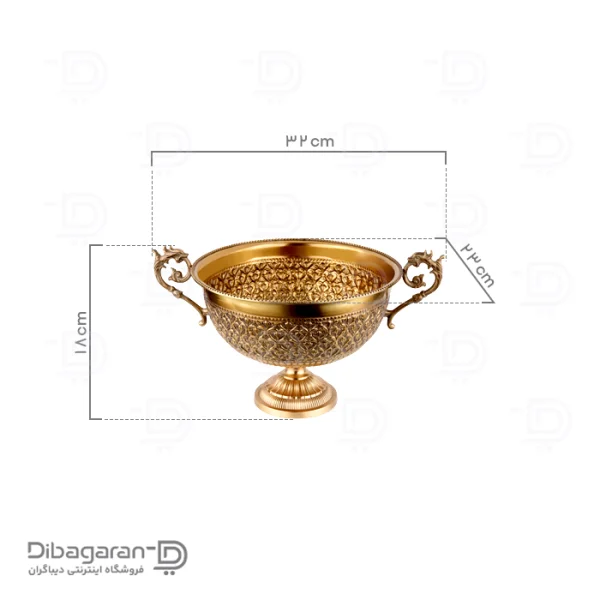 میوه خوری برنجی ریما کد 98703 (5) ابعاد میوه خوری برنجی ریما کد 98703