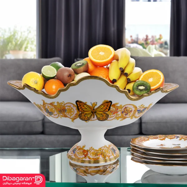 700.700کشکول-پروانه-ای ظرف پذیرایی کشکول چینی ریما طرح پروانه
