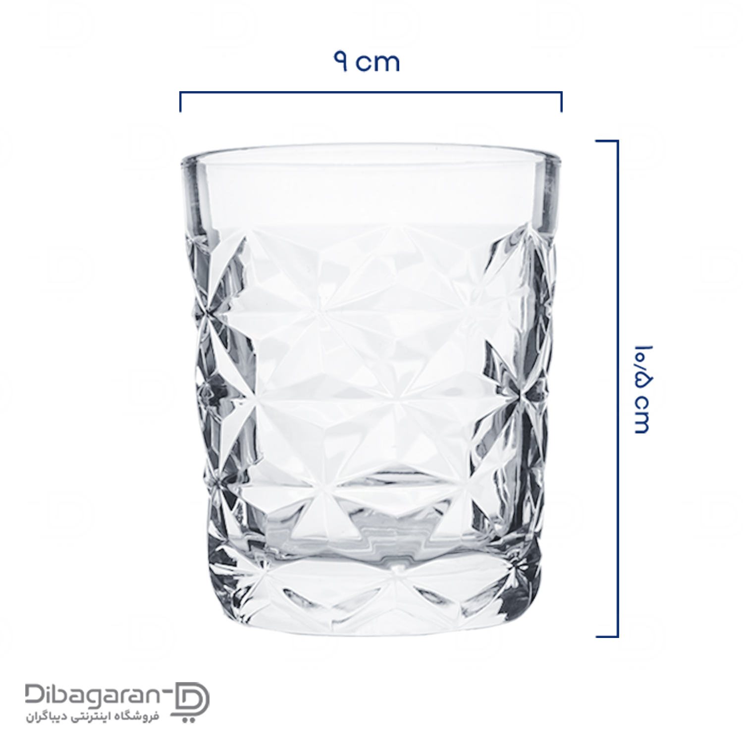 ابعاد نیم لیوان پاشاباغچه مدل استرلا 4 عددی ابعاد نیم لیوان پاشاباغچه مدل استرلا 4 عددی