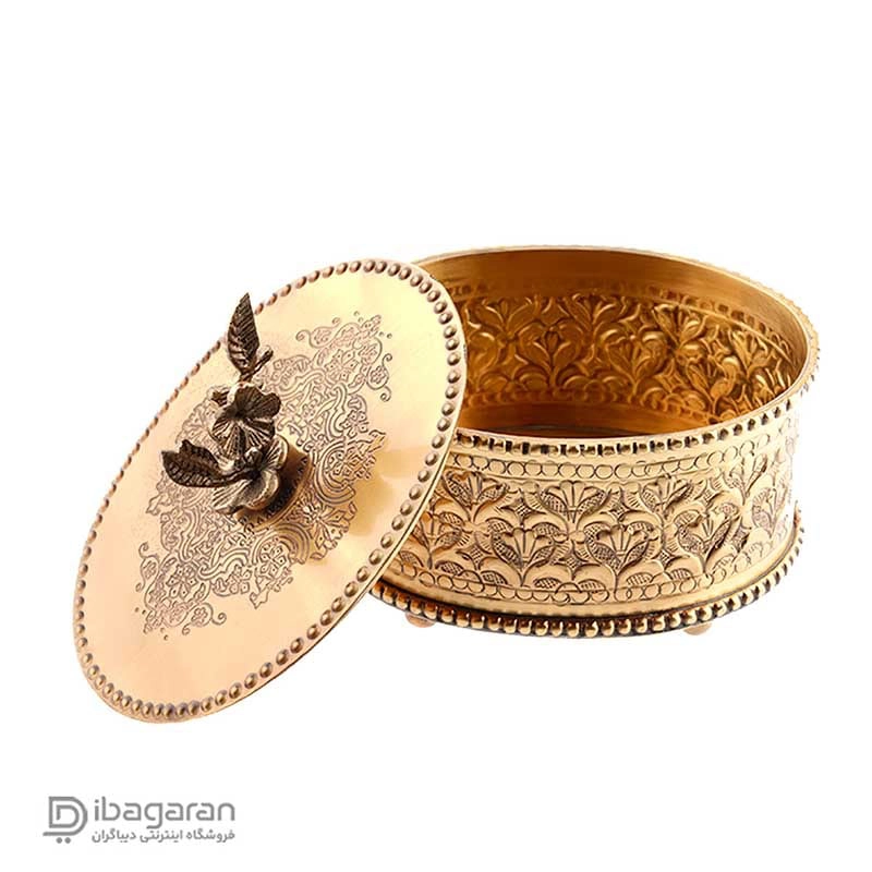 شکلات خوری برنجی درب دار ریما کد R-98723