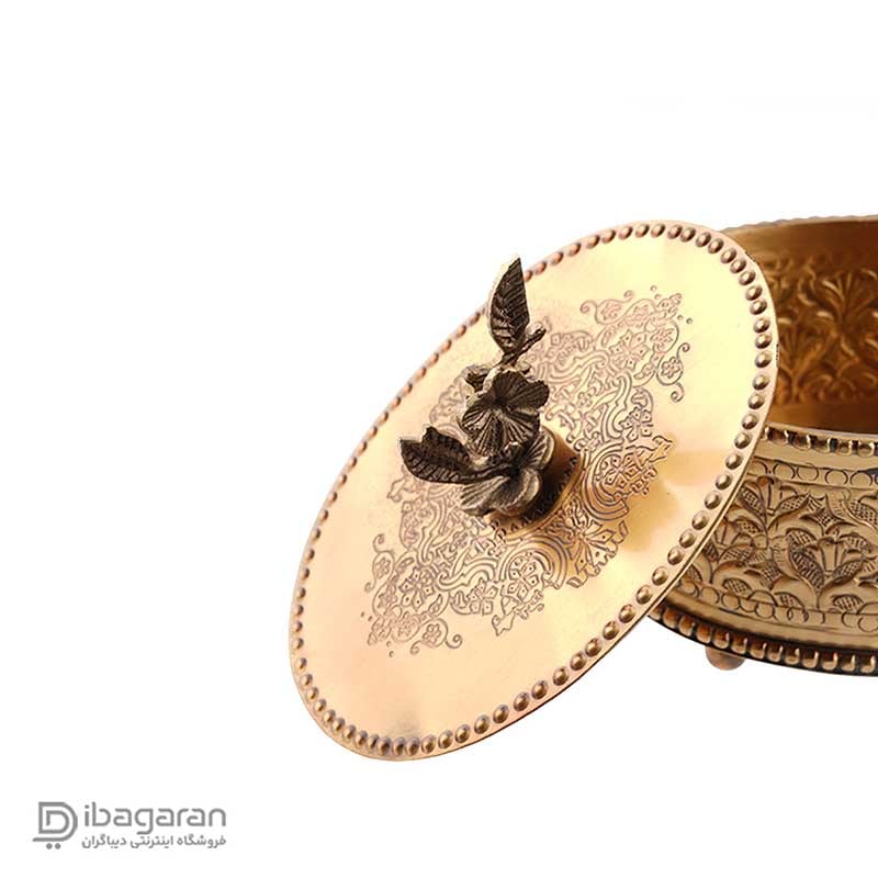 Rima Brass chocolate bowl code R-98724 (4)-min شکلات خوری برنجی درب دار ریما کد R-98724