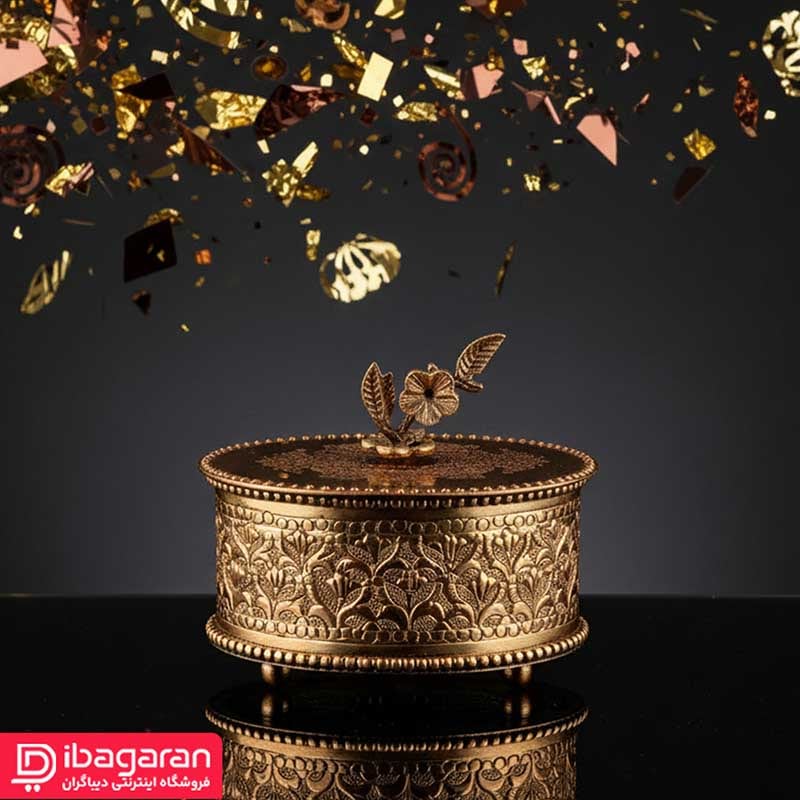 Rima Brass chocolate bowl code R-98724 (7)-min شکلات خوری برنجی درب دار ریما کد R-98724