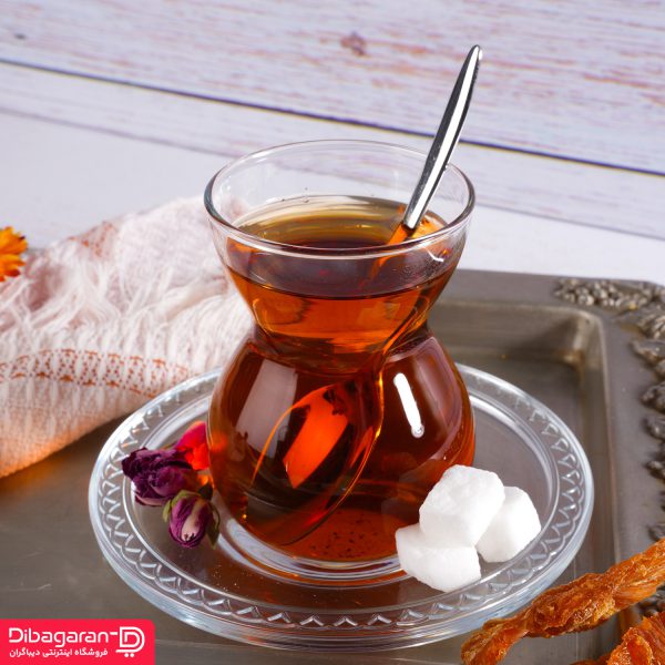 استکان و نعلبکی پاشاباغچه مدل آنتیک 6 عددی لایف استایل