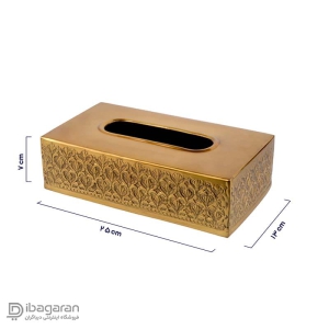 جعبه دستمال کاغذی برنجی ریما کد R-98713