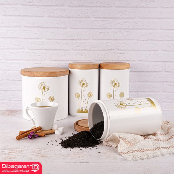 سرویس آشپزخانه 10 تکه طرح قاصدک سفید براق