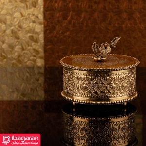 شکلات خوری برنجی درب دار ریما کد R-98722