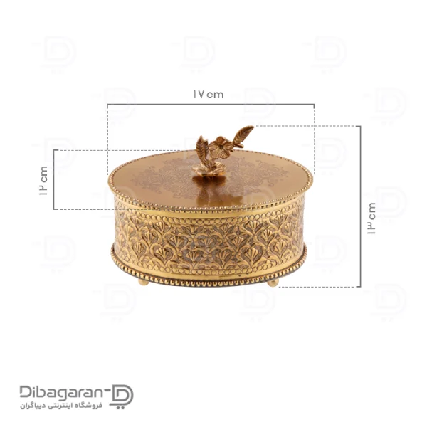 شکلات خوری برنجی در دار ریما کد R-98723 (2) ابعاد شکلات خوری برنجی در دار ریما کد R-98723