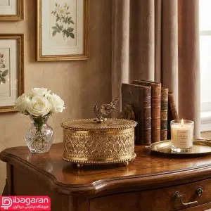 شکلات خوری برنجی درب دار ریما کد R-98722