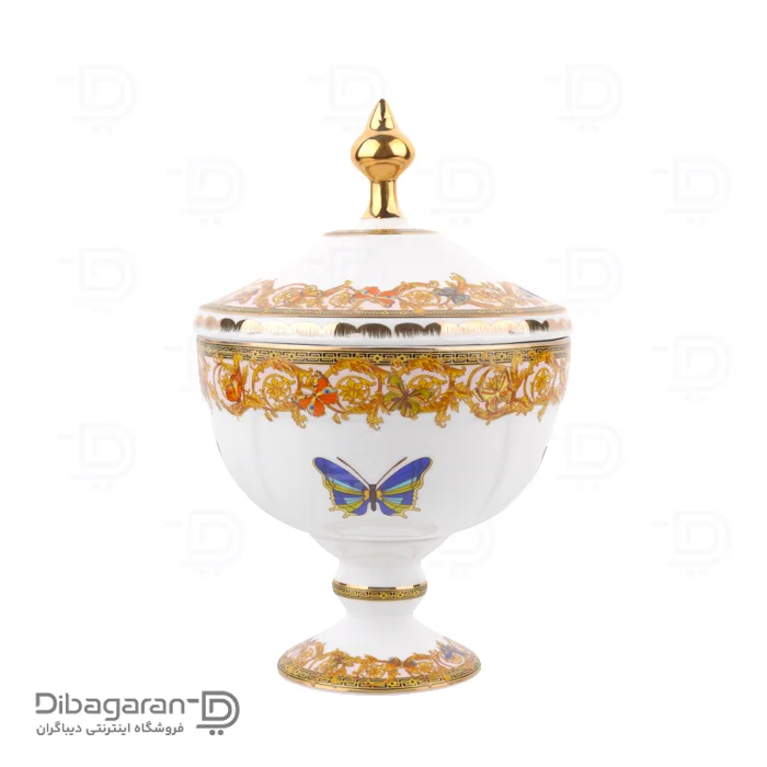 شکلات خوری پایه دار چینی ریما کد 55330 (1) شکلات خوری پایه دار چینی ریما کد 55330