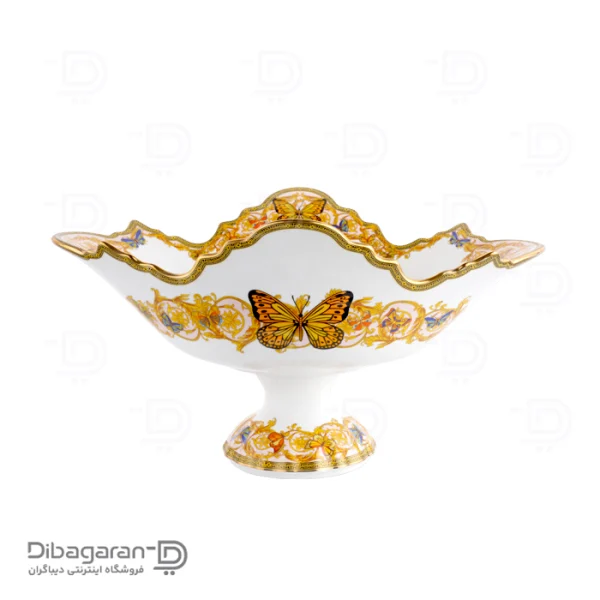 ظرف پذیرایی کشکول چینی ریما طرح پروانه کد 55320 (1) ظرف پذیرایی کشکول چینی ریما طرح پروانه کد 55320