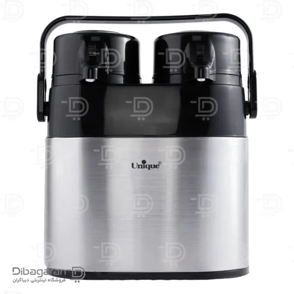 فلاسک دو قلو 1 لیتر شیشه ای کد 9040 فلاسک یونیک دو قلو 2 لیتر کد 9040-un