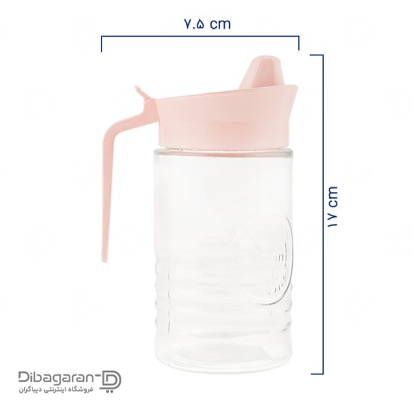 شکر پاش شیشه ای لیمون کد 1882 صورتی ابعاد شکر پاش شیشه ای لیمون کد 1882 صورتی ابعاد