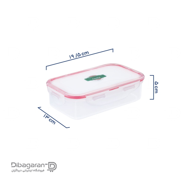 تصویر با ابعاد ظرف نگهدارنده لیمون 450 میلی لیتر کد 804