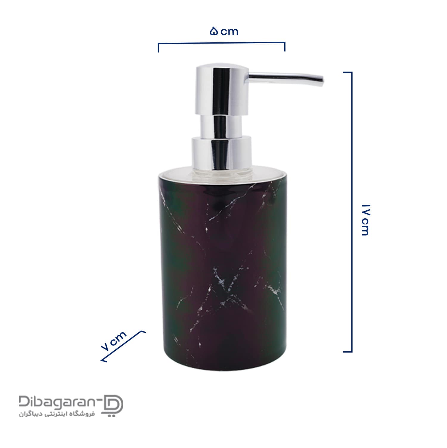 ابعاد جا مایع دستشویی پمپی لیمون کد 2079 ابعاد جا مایع دستشویی پمپی لیمون کد 2079