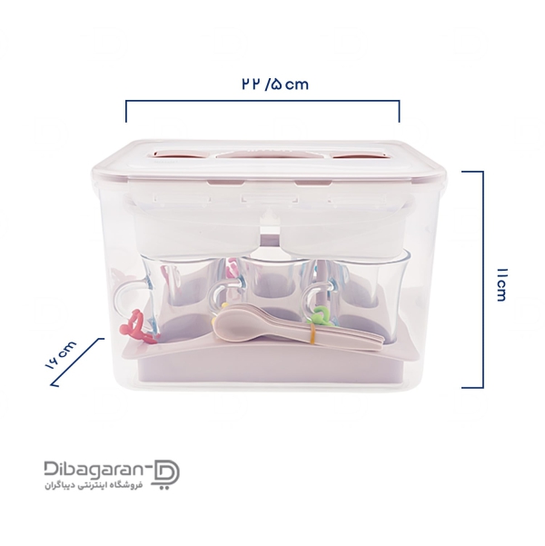 ابعاد سرویس چای خوری 6 نفره لیمون کد 430 ابعاد سرویس چای خوری 6 نفره لیمون کد 430