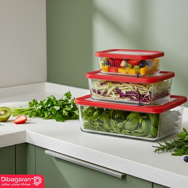 دستگاه لایف استایل ظرف نگهدارنده لیمون 3 عددی کد 2100