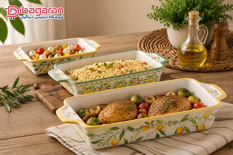 ست تابه سرو مستطیل ریور طرح لیمو مدل 8170A