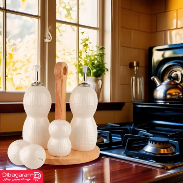 ست جا آبلیمو و نمکدون ریور 12-8585 ست آبلیمو خوری و نمک پاش ریور 12-8585