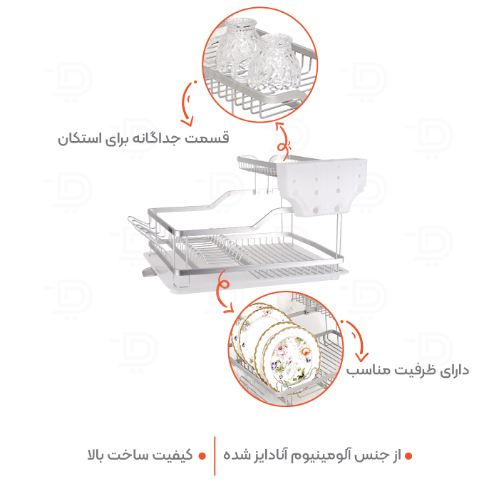آبچکان رومیزی ریور مدل دو طبقه