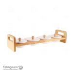 اردو خوری بیضی 4 عددی چوب چینی ریور کد C11-2873