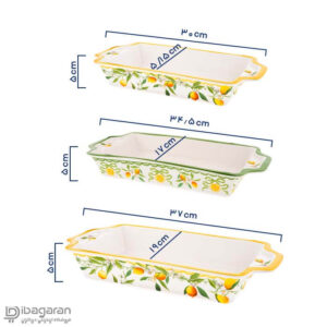 ست تابه سرو مستطیل ریور طرح لیمو مدل 8170A