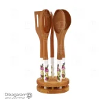 سرویس کفگیر ملاقه چوبی ریور 6 عددی کد 8436