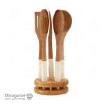 سرویس کفگیر ملاقه چوبی ریور 6 عددی کد 8491