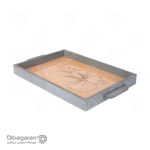 سینی چوبی طرح رقص سماع ریور کد 2330 (3) سینی چوبی ریور طرح رقص سماع کد 2330 گلبهی