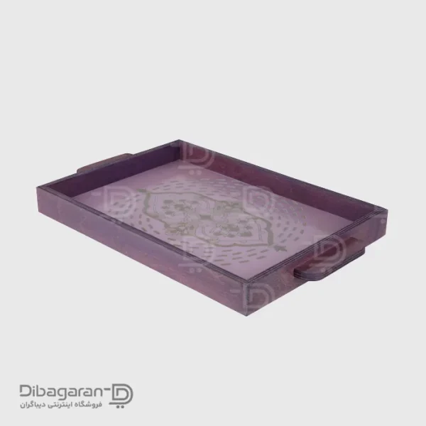 سینی چوبی طرح فرشینه ریور کد 2328 (5) سینی چوبی طرح فرشینه ریور کد 2328 بنفش