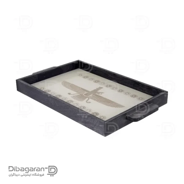 سینی چوبی طرح فروهر ریور کد 2329 (1) سینی چوبی ریور طرح فروهر کد 2329