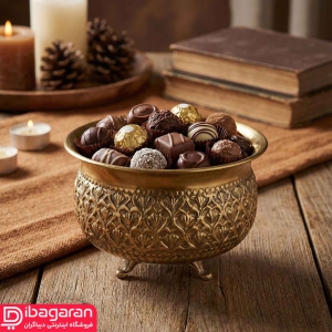 شکلات خوری گرد برنجی ریما کد R-98710