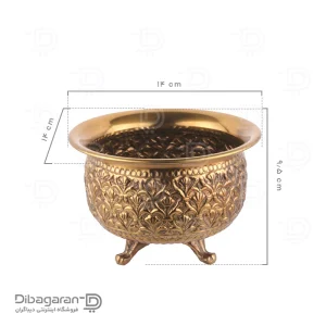 شکلات خوری گرد برنجی ریما کد R-98711