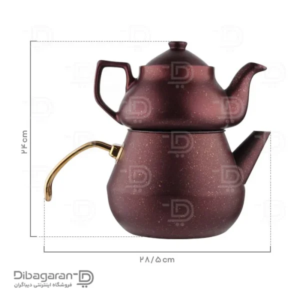 کتری و قوری گرانیتی ریور کد 5828 (3) ابعاد کتری و قوری گرانیتی ریور کد 5828